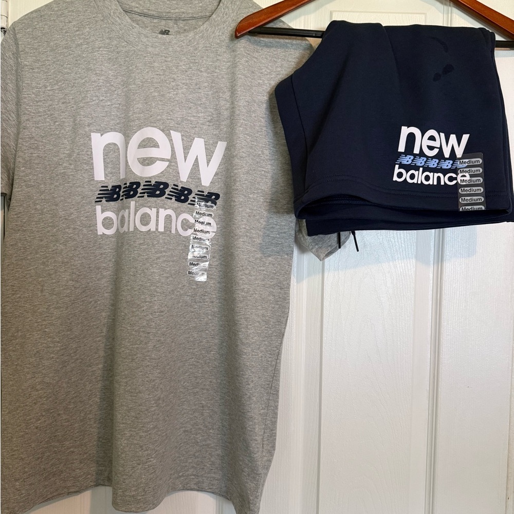 New Balance Men’s Shorts & Gray T-Shirt